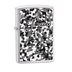 Zippo 24807 Mosaic Brushed Chrome Lighter 