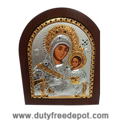Colored Icon Silver Plate by Religious Gifts